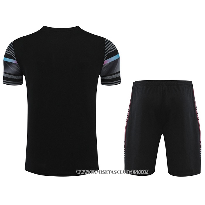 Chandal del Manchester City 22-23 Manga Corta Negro - Pantalon Corto
